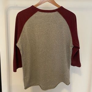 JACHS NY Maroon and Grey Baseball Jersey Tee